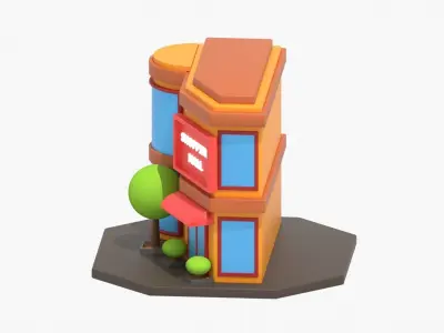 Shopping Mall 3D Illustration 3D model