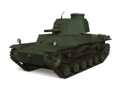 Type2 Artillery tank Ho i 3D model