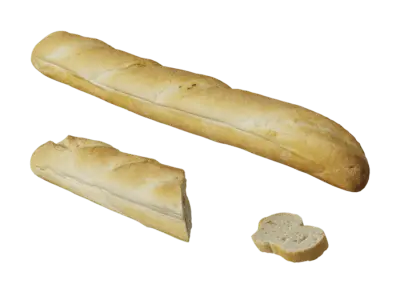  French Baguettes Bread Food Model 