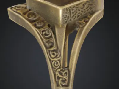 Mystical Gold Ring 3D Model Fantasy Jewelry FBX 3D model