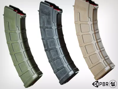 Magazine Magpul PMAG AK AKM Low-poly 3D model