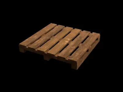 Wood pallet Low-poly 3D model buy