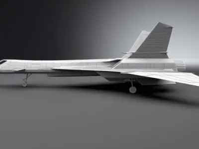 Mig 31 Firefox Low Poly Scale model 3D print model