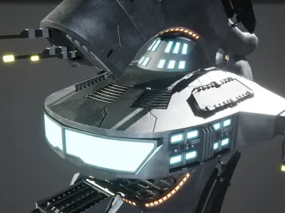 Sci-Fi ship Low-poly 3D model buy