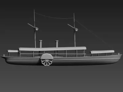Antique Boat Model 3D print model