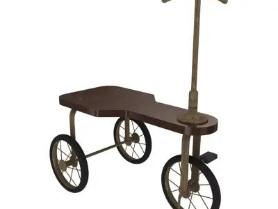 Vintage Tricycle Low-poly 3D model