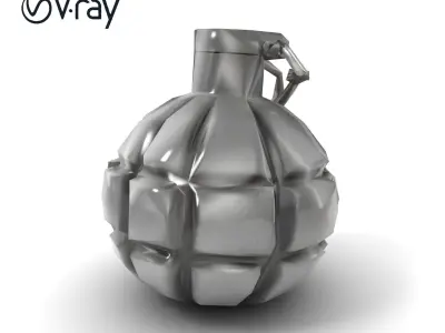 Vintage Iron Bomb 1940s Warfare Design model pack Low-poly 3D model