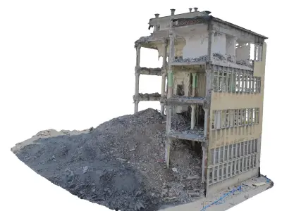 Abandoned Destroyed Building 2 3D model