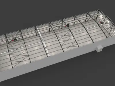 Exhibition Warehouse Interior 3D model