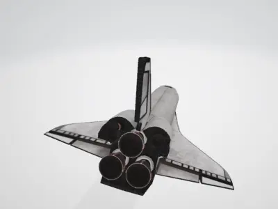 realistic spaceship 3d model space shuttle 3D model