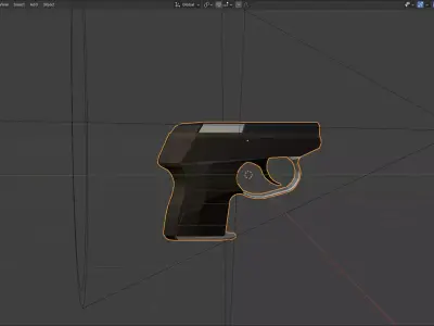 3d blender gun Free low-poly 3D model