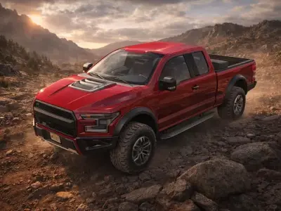 Pickup Truck 3d  Low-poly 3D model
