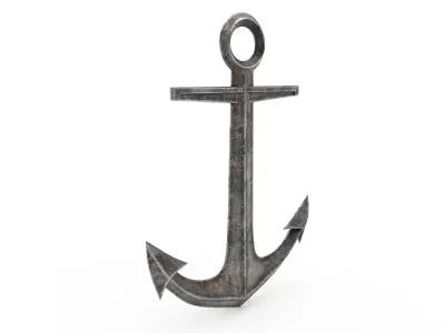 Ship anchor Low-poly 3D model