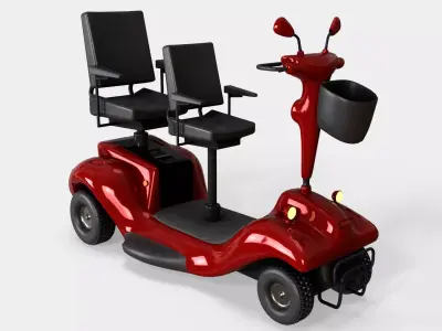 Electric Mobility Motor Scooter Low-poly 3D model