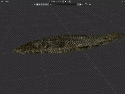 Dried Fish Free low-poly 3D model