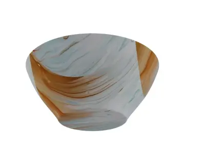 Orange and White color Bowl 3D model
