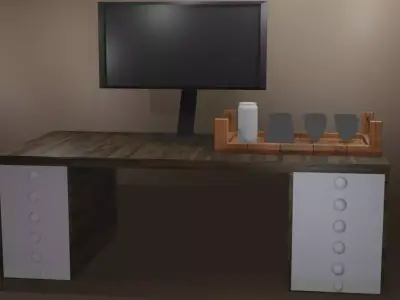 disk and monitor 3D model