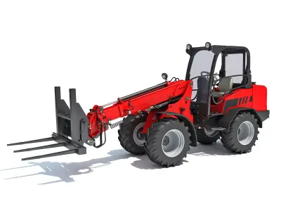Telescopic Wheel Loader 3D model by 3D-Horse