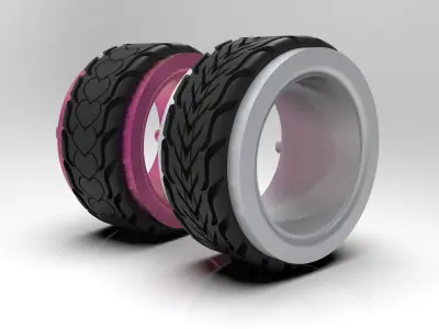 Tyre and Rim fashion ring        Assemble And Twist Lock  3D print model purchase