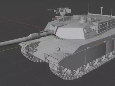 M60-2000 American Experimental Main Battle Tank  Low-poly 3D model