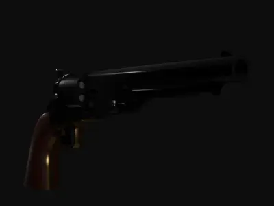 colt 1860 Free low-poly 3D model