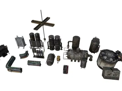 Industrial Props Pack 2 Low-poly 3D model