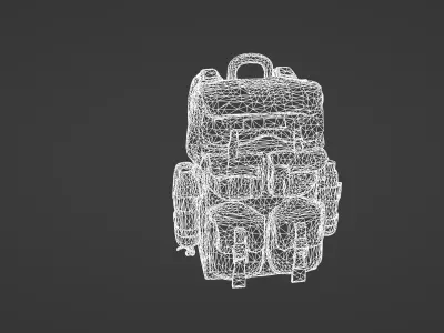 Post-Apocalyptic Survival Backpack 3D model