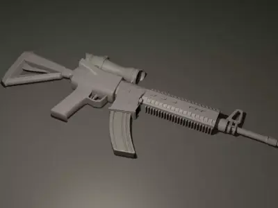 Light machine gun  3D model