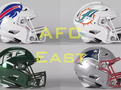 Football Helmet NFL AFC East Collection PBR 