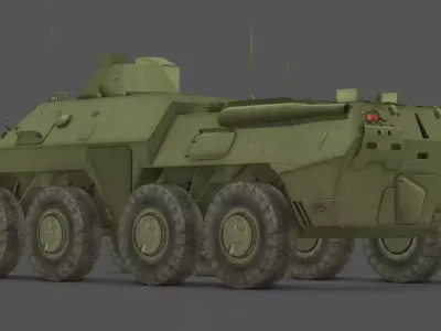 BTR 80 1V152 Armored Vehicle Low-poly 3D model