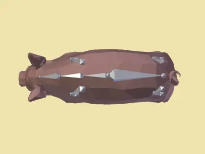 009 Pig Low-poly 3D model