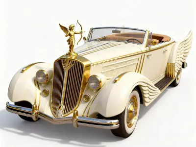 Celestial Cupid Luxury Roadster 3D Model Low-poly 3D model