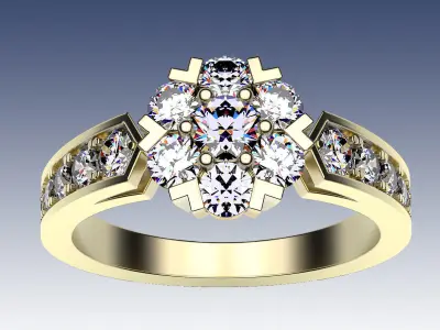Ring Fleurette 3D print model