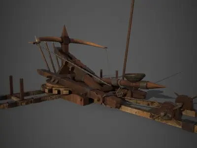 X-bow FireBall Low-poly 3D model