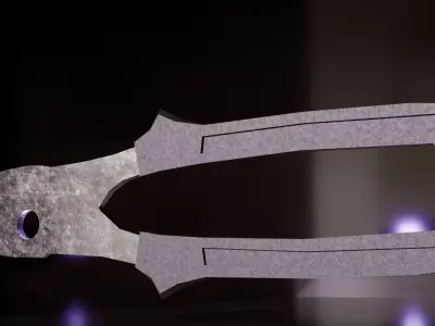 Low Poly Pliers - Game Ready PBR 3D Model - 379 Faces Low-poly 3D model
