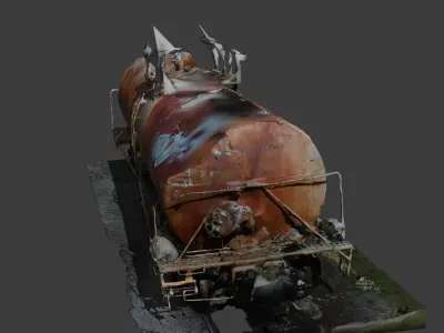 Rusty Tanker Free low-poly 3D model