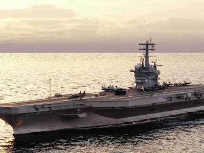 Aircraft Carrier 3D model 5