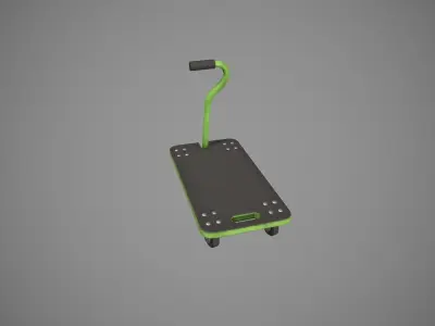 Transport Trolley - Green  Low-poly 3D model