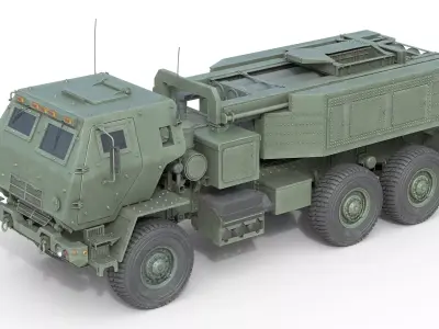 M142 High Mobility Artillery Rocket System Low-poly 3D model