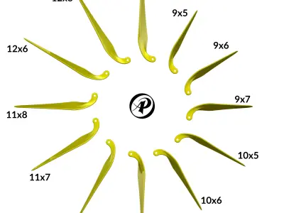 Folding Propeller AP-PR-009 11-8 3D print model