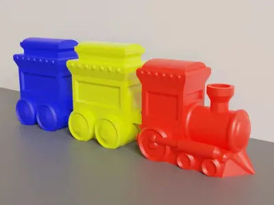 fun modular train 3D print model