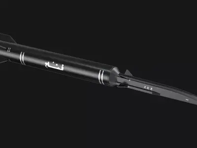 Fattah-2 Iranian Hypersonic Missile PBR Low-poly 3D model