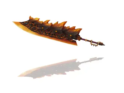 Volcano King Sword Low-poly 3D model