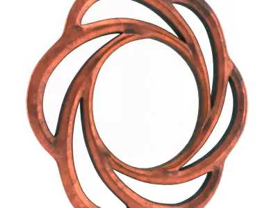 Round decorative mirror 3D model