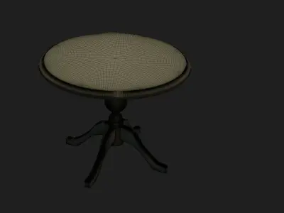 vintage table 5 Low-poly 3D model