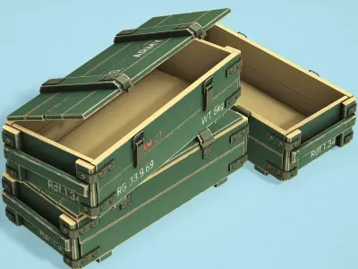 Military Crate - Low Poly Mobile Ready Low-poly 3D model