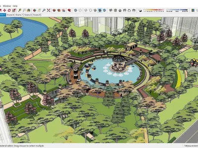 Sketchup Landscape Park J7 3D model
