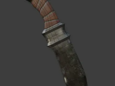 Fixed Blade Knife  Low-poly 3D model