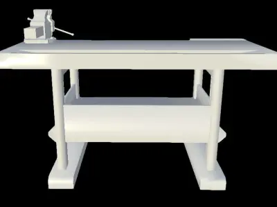 Workbench Low-poly 3D model buy