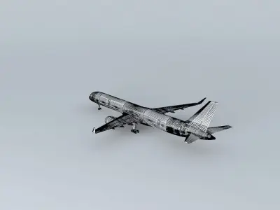 Template Boeing 757 300W Free 3D model
